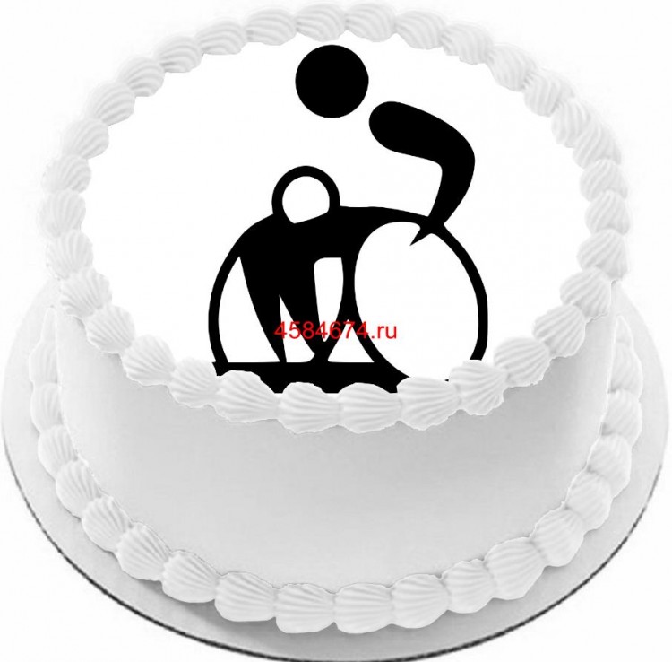 Торт для любителей Регби на колясках