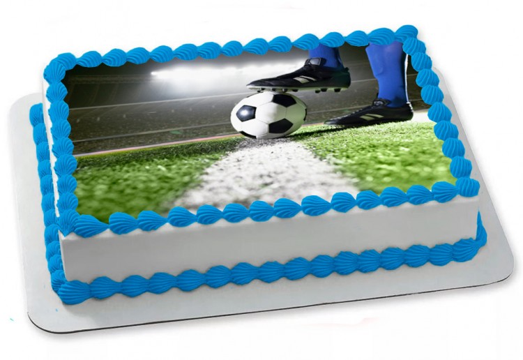 Торт футбол с фотопечатью