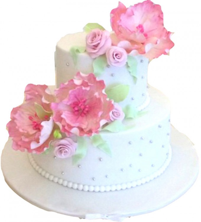 Торт цветочная свадьба