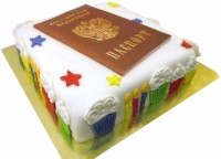 Торт с обложкой паспорта {$region.field[40]}