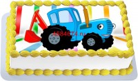 Детский торт синий трактор {$region.field[40]}