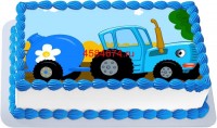 Торт синий трактор без мастики для мальчика в Санкт-Петербурге