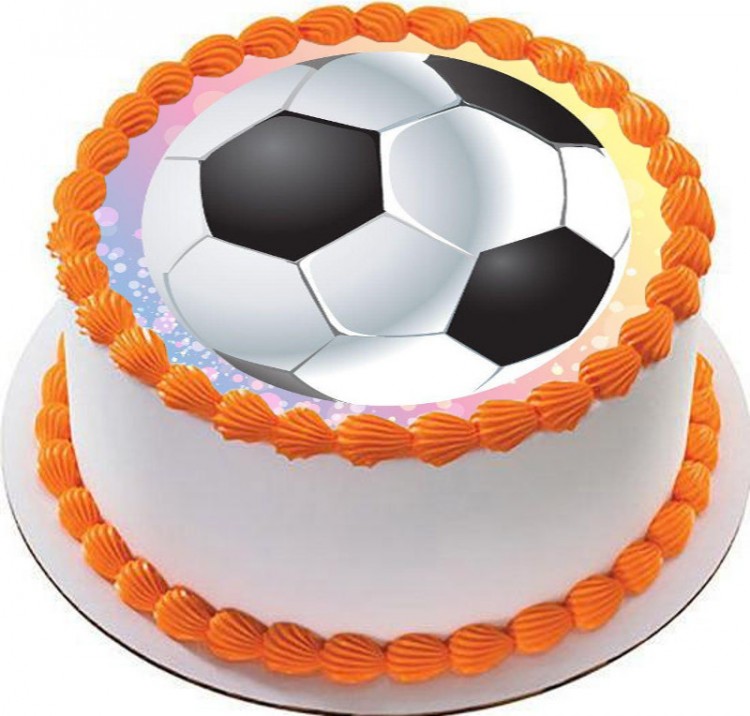 Детский торт футбольный мяч фото