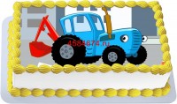 Торт на день рождения синий трактор {$region.field[40]}