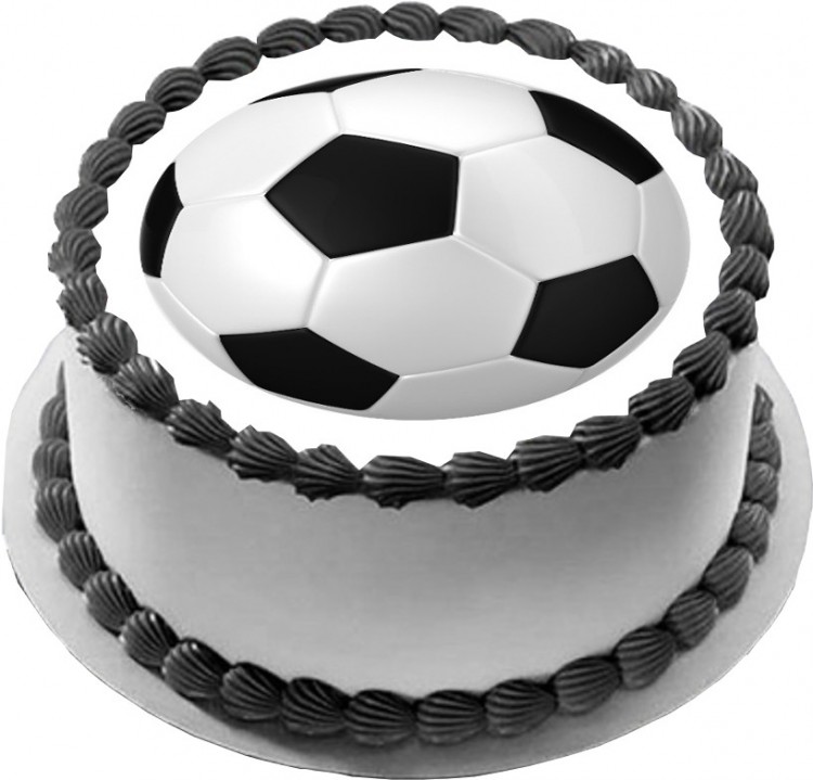 Торт в виде футбольного мяча из крема фото
