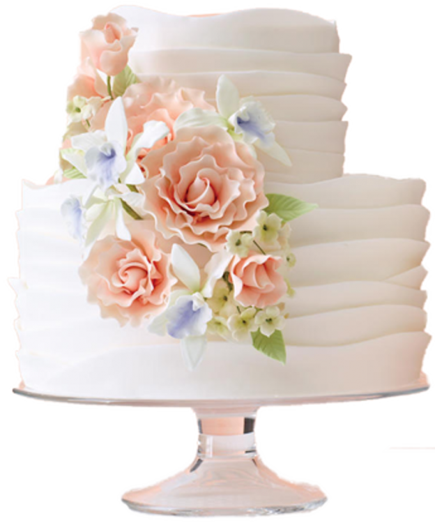 Двухъярусный Свадебный торт без мастики