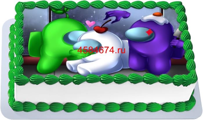 Торт амонг АС для мальчиков