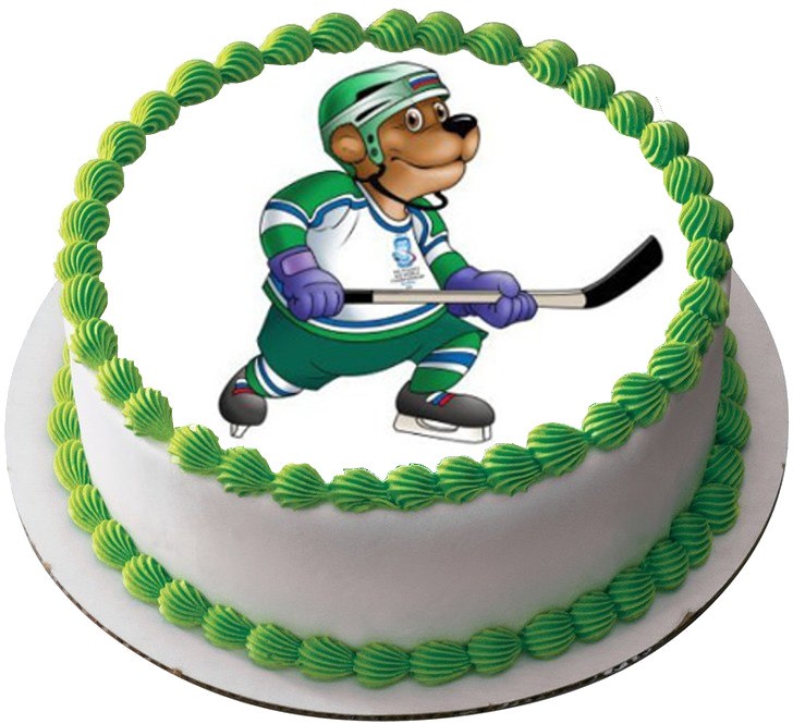 Торт на тему хоккей без мастики