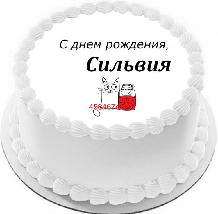 Торт с днем рождения Сильвия
