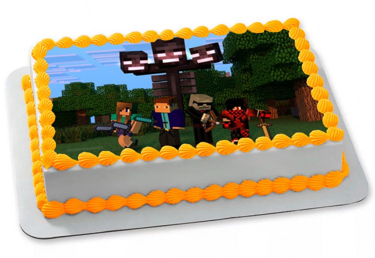 Торт на день рождения мальчика Майнкрафт