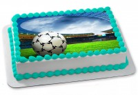 Торт в виде футбольного поля с мячом фото в Санкт-Петербурге
