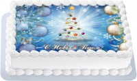 Новогодний торт украшенный кремом в Санкт-Петербурге