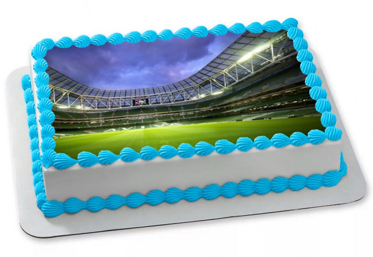Торт в виде футбольного поля фотографии