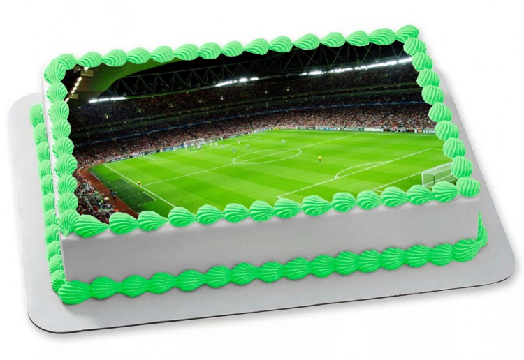 Торт в форме футбольного поля фото