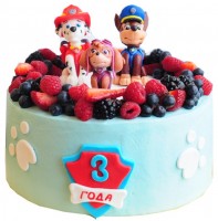 Торт Щенячий Патруль с ягодами в Санкт-Петербурге