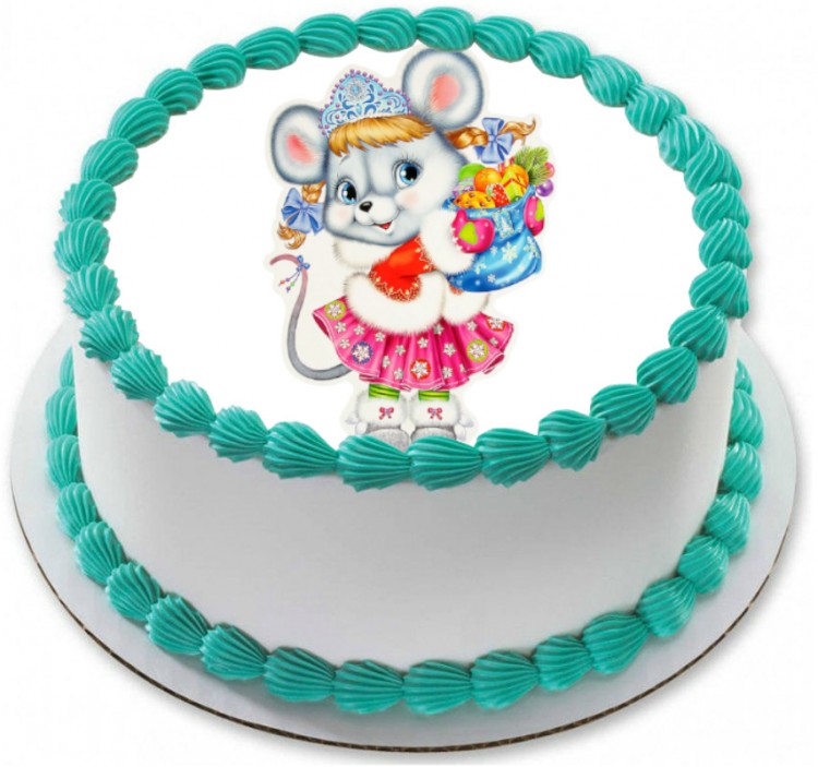 Новогодний торт в виде мышки