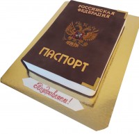 Торт в виде паспорта из мастики в Санкт-Петербурге