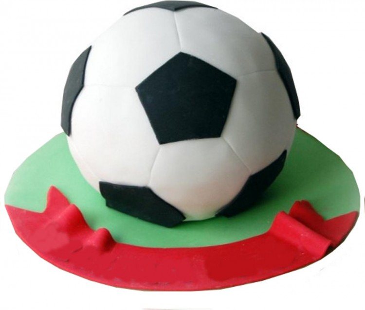 Торт футбольный мяч из мастики