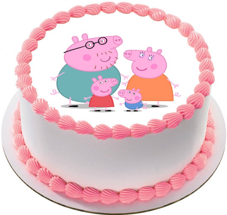 Торт украшенный Свинкой Пеппа