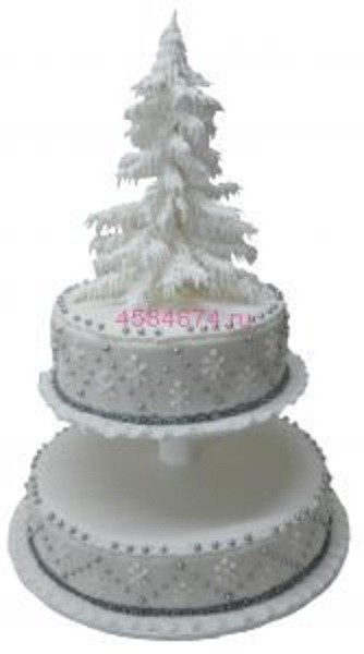 Новогодний торт Снежная елка