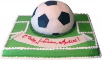 Торт в виде футбольного поля с мячом в Санкт-Петербурге