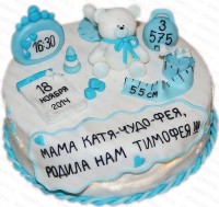 Торт на выписку из роддома мальчика из мастики в Санкт-Петербурге