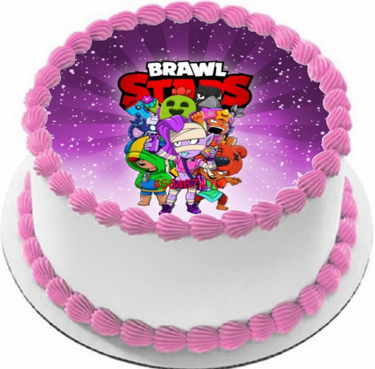 Торт с героями игры brawl stars