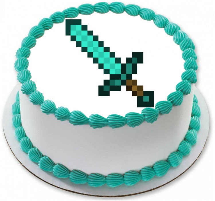 Торт Майнкрафт с мечом
