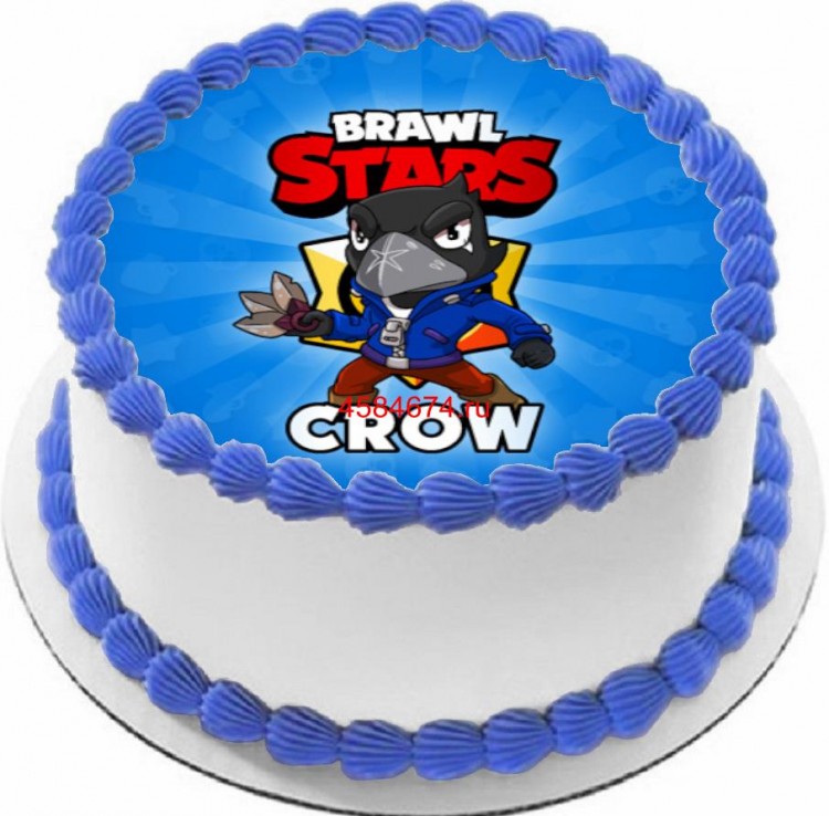 Торт brawl stars crow