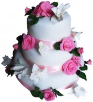 Свадебный торт с розами в Санкт-Петербурге