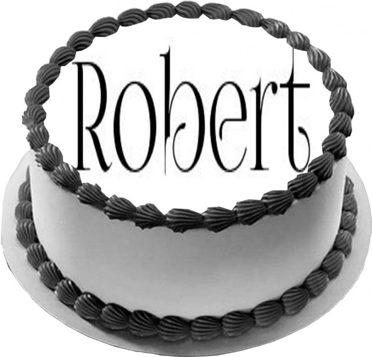 Торт с надписью Роберт
