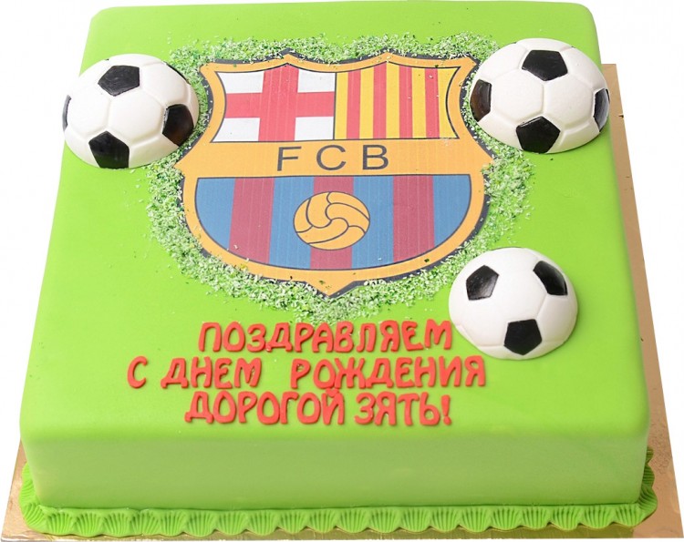 Кремовый торт футболисту с днем рождения