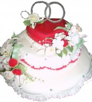 Свадебный торт красно белый в Санкт-Петербурге