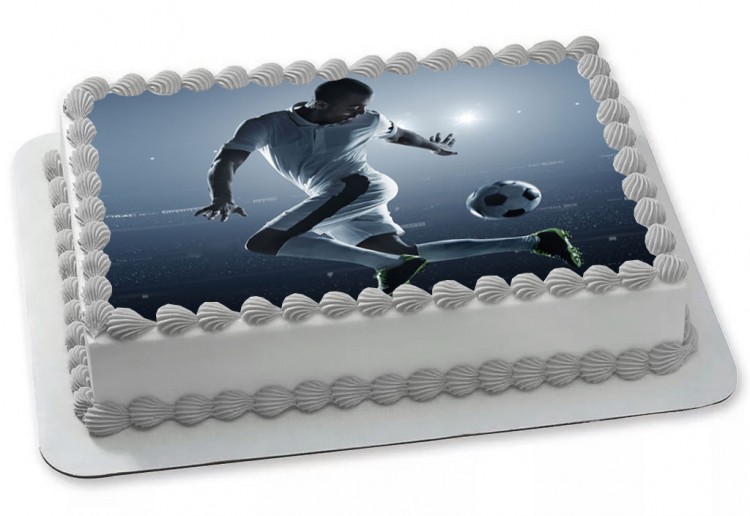 Футбольный торт с фотопечатью