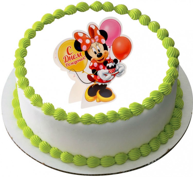 Торт на день рождения Минни Маус
