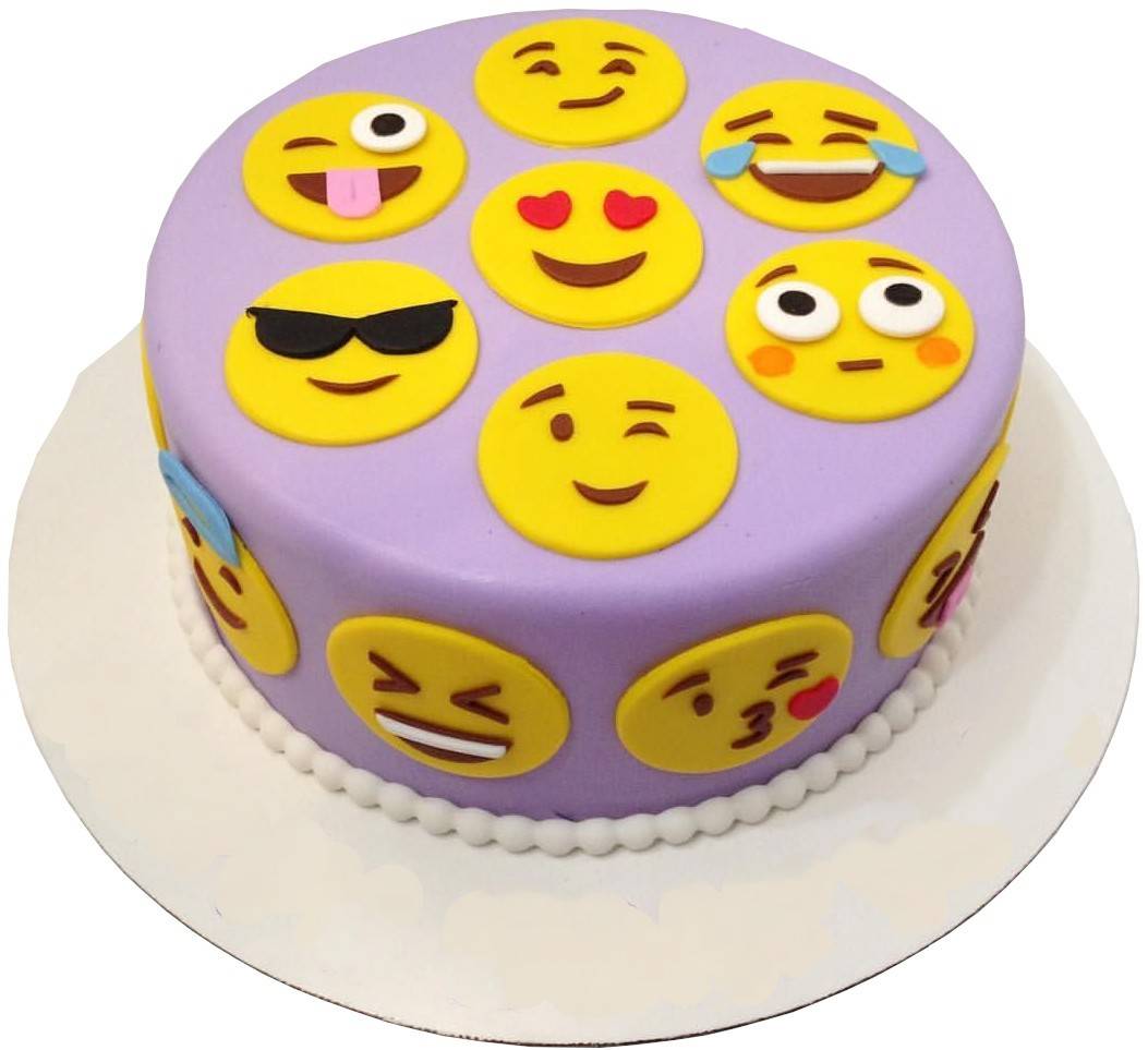 Торт в виде Смайлика на День рождения