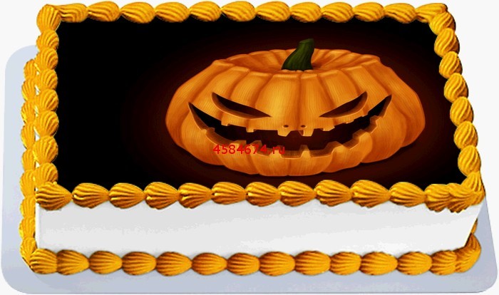 Торт на день рождения в стиле хэллоуин