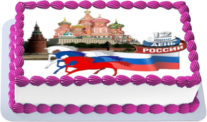 Торт на празднование дня России