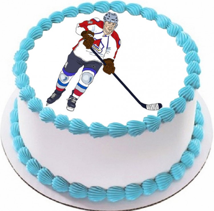Торт хоккейная тематика из мастики