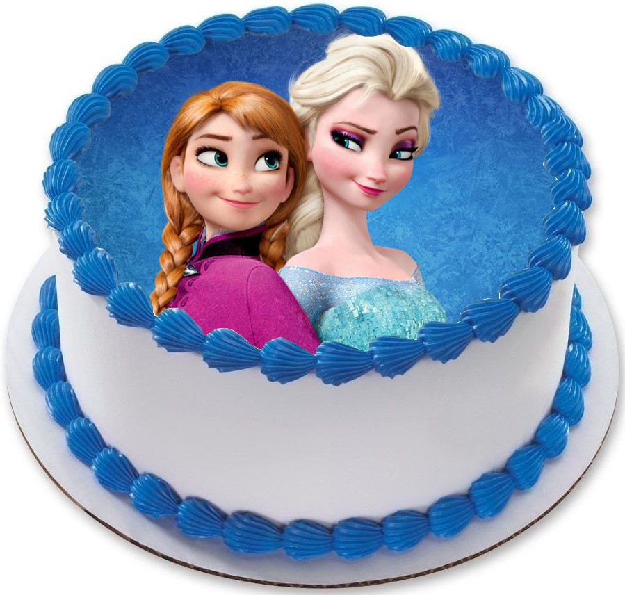Заказать торт Эльза и Анна из холодного сердца без мастики от 2 ₽ с доставкой в Москве