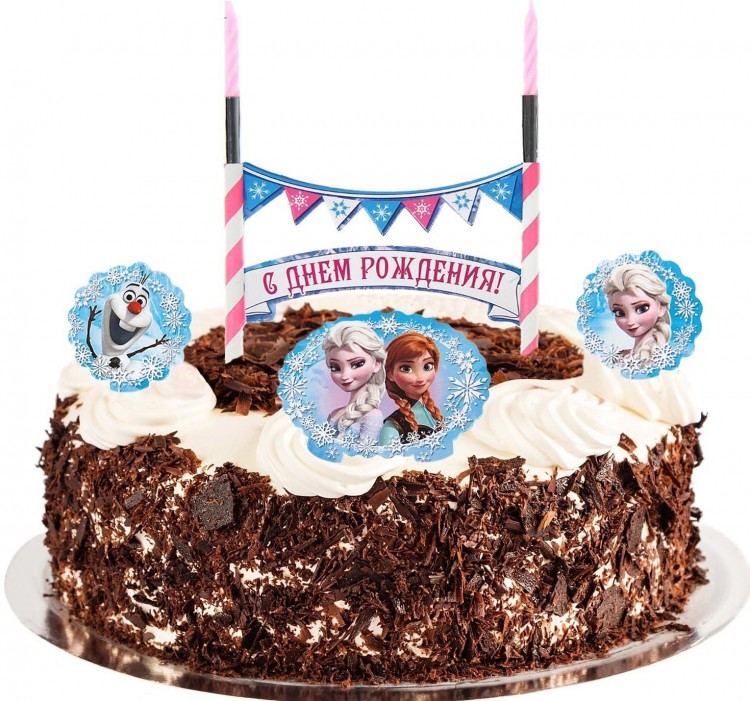 Торт на день рождения девочке Холодное Сердце
