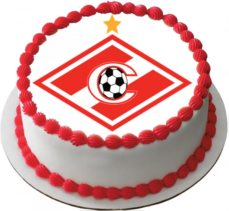 Футбольный торт на день рождения со спартаком